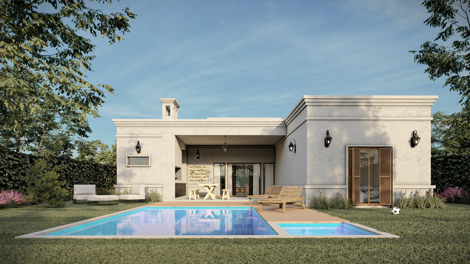 Casa de Campo Contemporánea (Barn House) - DP Renders