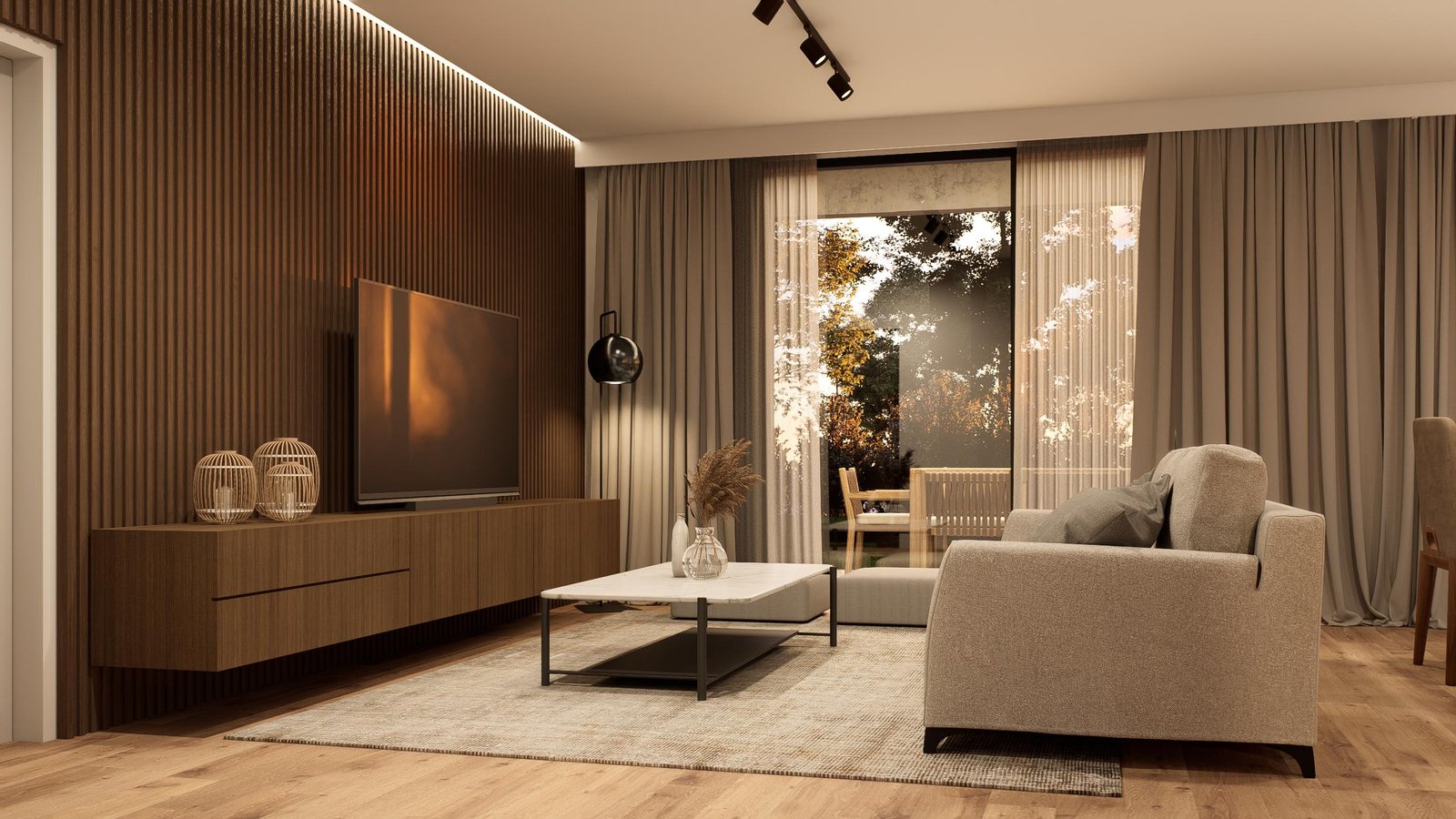 Render de vivienda unifamiliar exterior